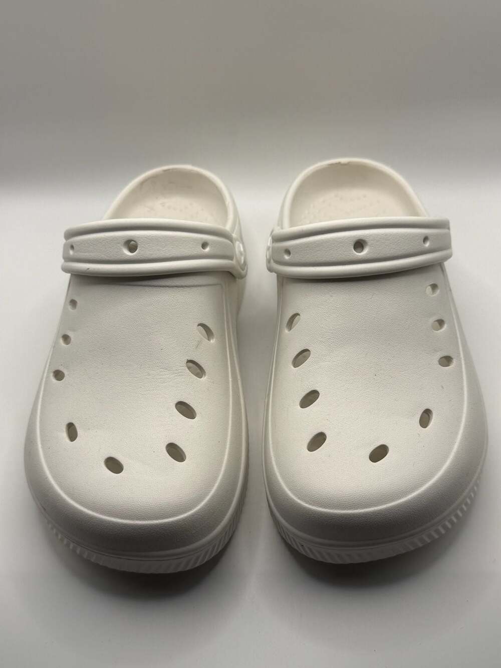 White Foam Platform Garden Clogs
